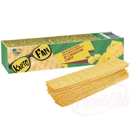 "KARTOFAN" chips, in reepvorm, met kaassmaak, 50 g