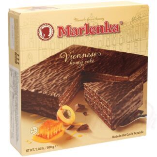 "Weense" taart Marlenka met honing, abrikozen-appelfruitpasta, 800 g