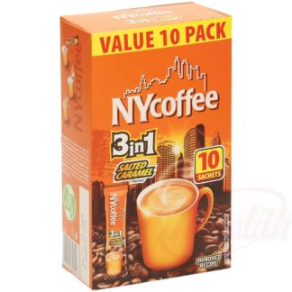 "NYcoffee 3in1 Salted caramel flavour" - Koffie, koffiemelk en suiker, 10 x 14g